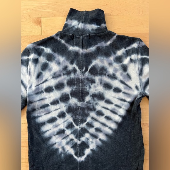 ✌️Psychedelic Groovy Long Sleeve Charcoal/White Tie Dye Free People/We The Free - Picture 2 of 15